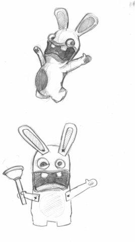Rayman: Бешеные кролики - РИСУЕМ КРОЛИКОВ!!!краткий урок и не только)